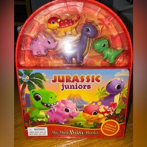 Jurassic Juniors Dinosaur Book  with Colorful Figurines